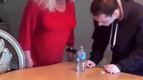 Crazy boy shocking mum