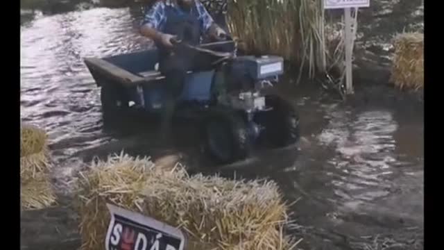 Agricultural trolley refitting and driving