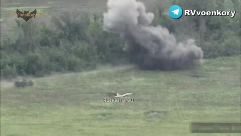 US-supplied armored personnel carriers (APC) trying to break through into Zaporozhye region