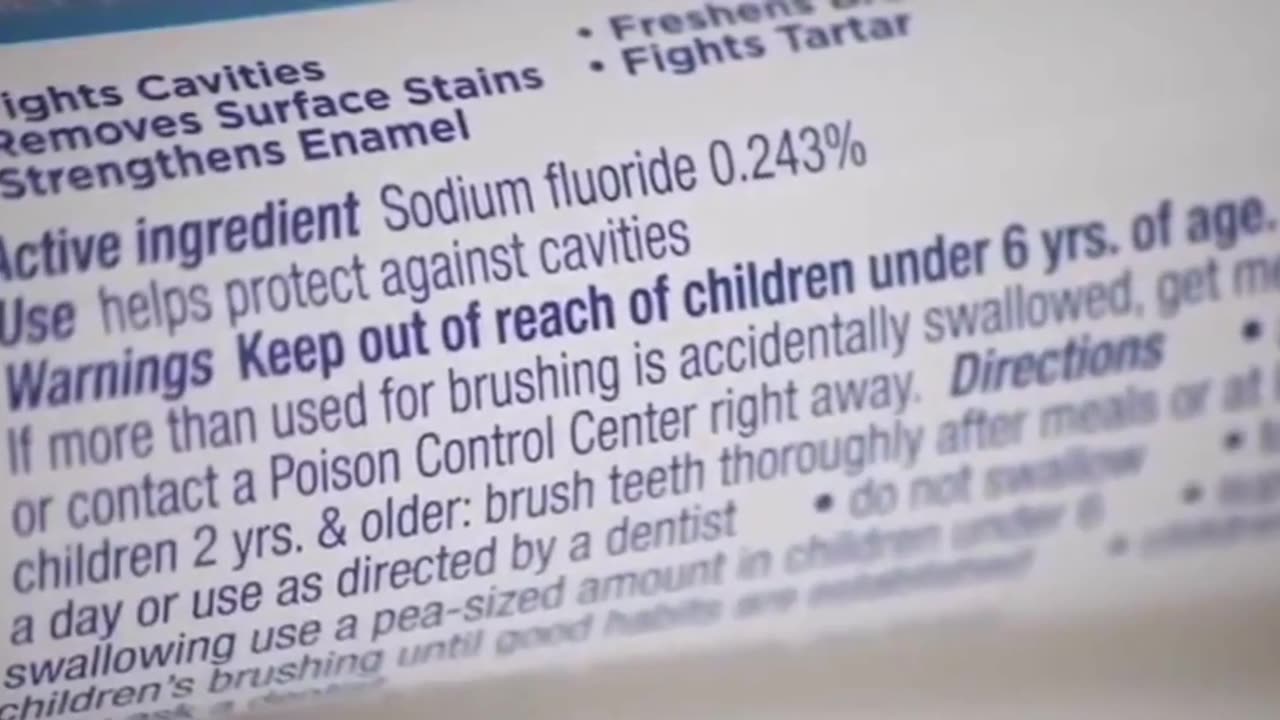 Are you still using "flouridated" toothpaste?