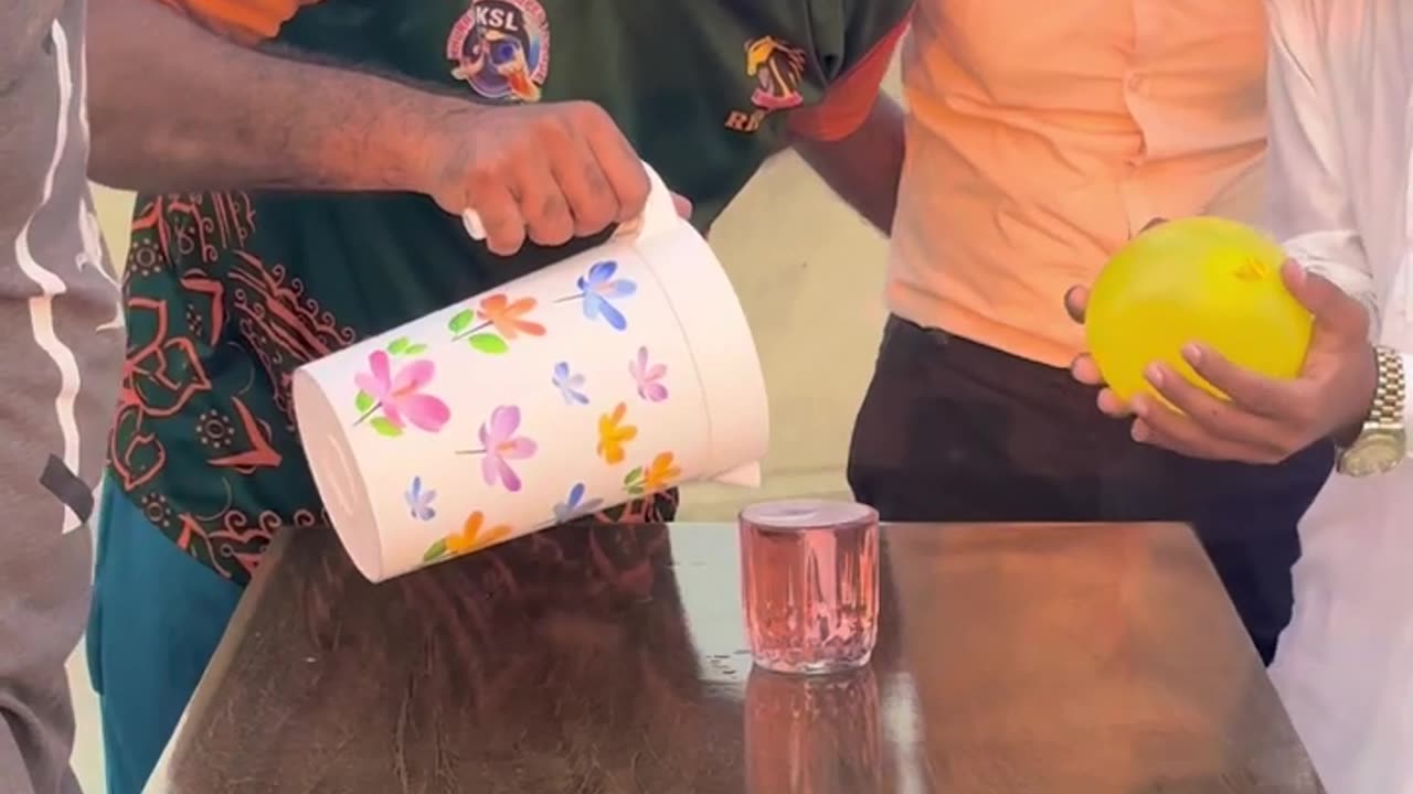 Don’t fill the glass challenge Ashar Loona, Ateeq Chaudhry , Shafiq Jutt