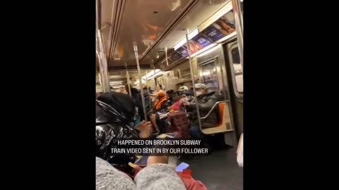 NYC Subway： A visibly Jewish man is being spit on and punched.
