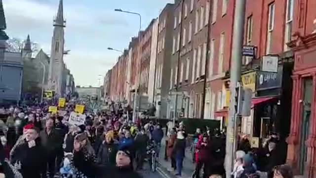 Dublin, Ireland: Vaccine passport protest Nov. 27, 2021