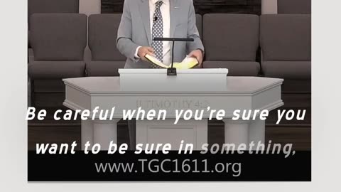 What to be sure of