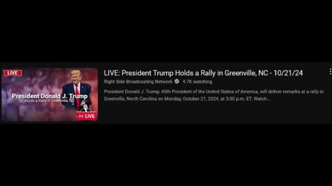 LIVE: President Trump Holds a Rally in Greenville, NC - 10/21/24