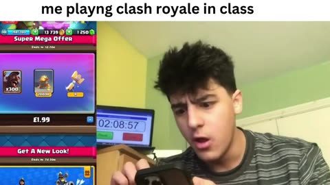 POV: you play clash royale in class