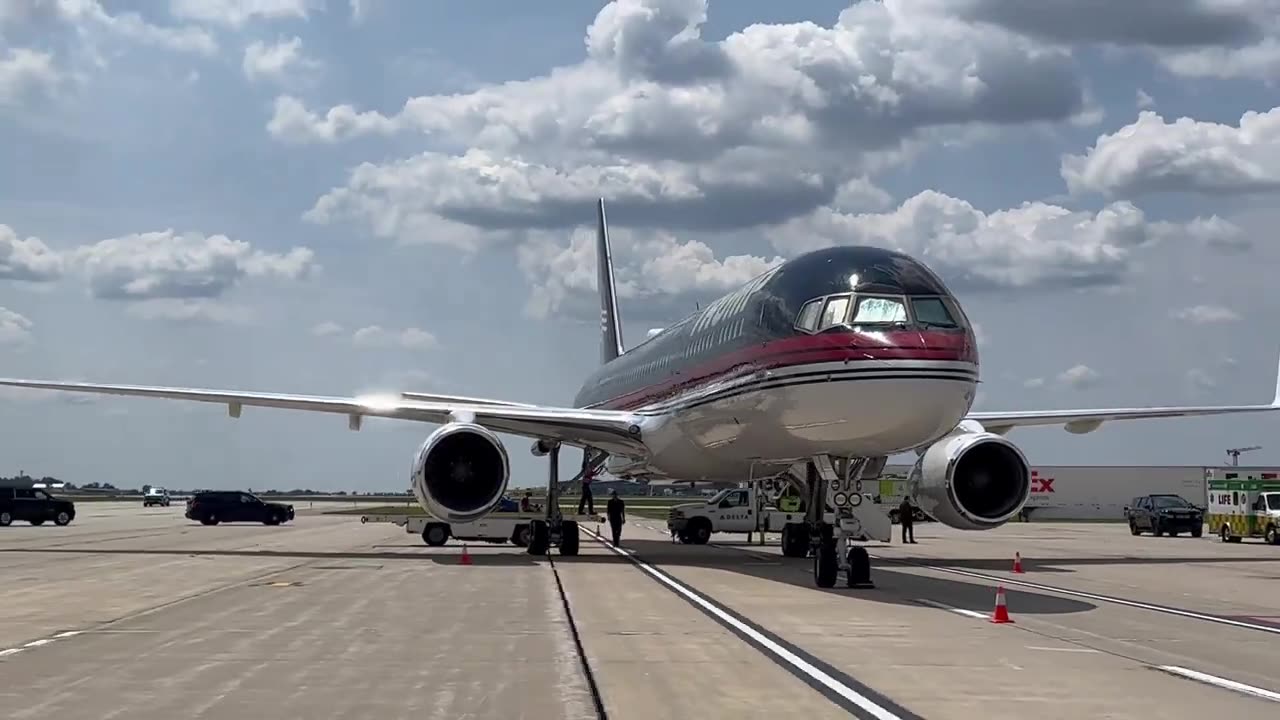 President Trump and JD Vance's wheels are down in the Great State of Michigan