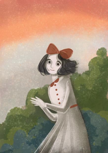 A strange picture of a girl