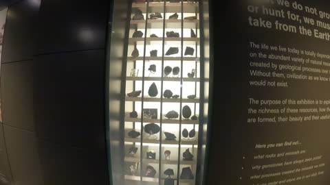 Types of rocks and precious stones..The Natural history museum. London 8th Nov 2022