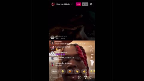 Lil BERETE IG LIVE WITH 2KBABY FLASHBACK