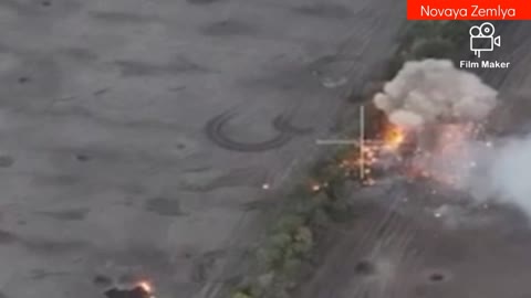 Russian paratrooper's Shtrum-S anti-tank system takes out Ukrainian tanks & APCs near Kherson