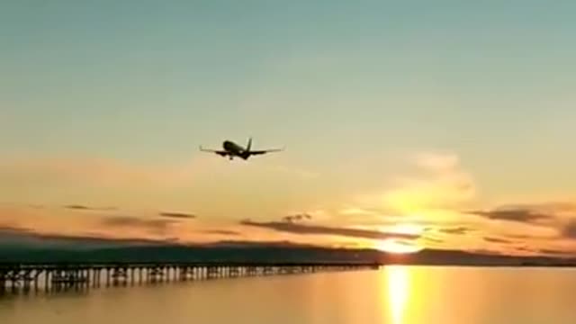 Aircraft flying in pleasant weather