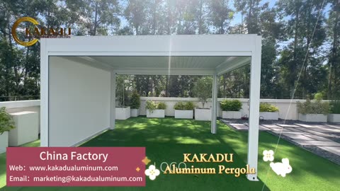Kakadu Aluminum Louver Pergola Outdoor Pergola Garden Aluminum Gazebo Modern Aluminum Gazebo