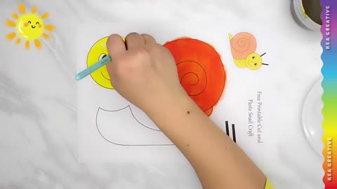 Snail - Easy Pop Up Cherry Craft for Kids - @KeaCreative2 - FREE images HD Download👇