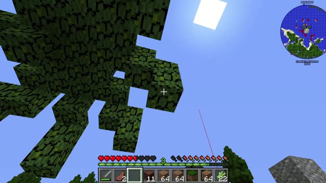 day 2, i got jump scared by a shark in minecraft