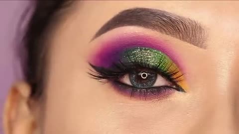 Peacock eyes make up tutoral♥️👌