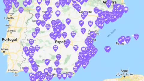 Mapa de Manifestación en el día de la mujer 8 de marzo