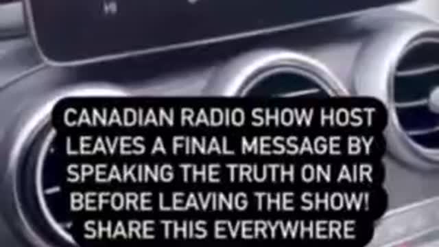 Canadian Radio Hero - Live resignation spitting truths