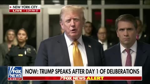 Donald Trump speaks after day one of jury deliberations_ 'They don't know what the crime Fox News