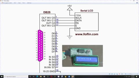 Connect, Program LCD Display on Printer Port
