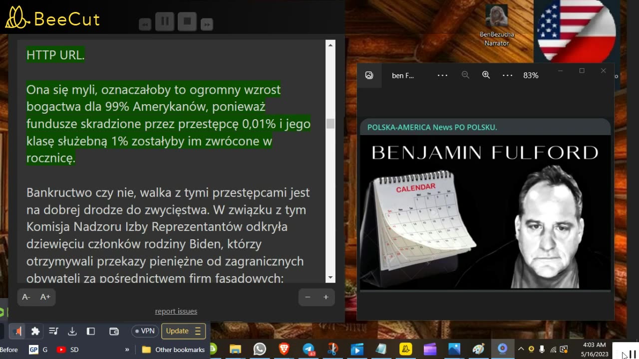 Benjamin Fulford 15.05. 23🔴Sojusz odnosi wielkie zwycięstwa Biden przejmuje kontrolę nad horrorem