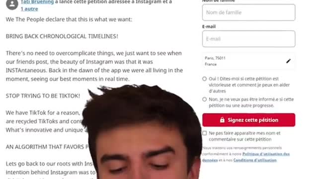 ngA petition is circulating for Insta to return to saOSkversion basic