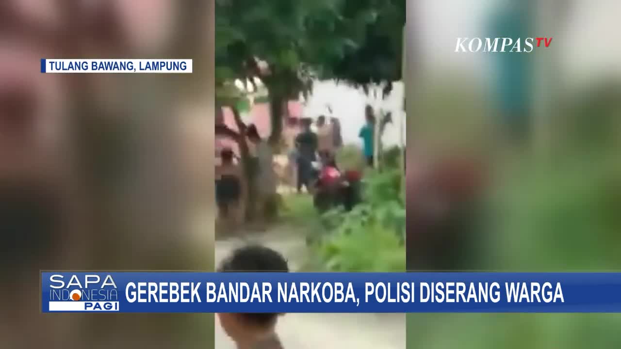 Detik-Detik Polisi Diserang Warga dengan Dilempar Batu Saat Gerebek Pengedar Narkoba