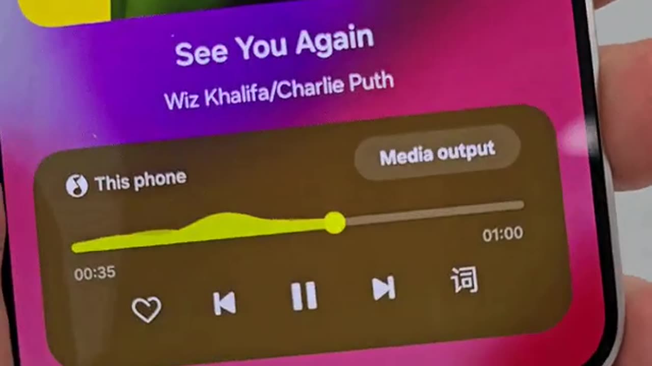 One UI 7 Media Player Widget (Nowbar)