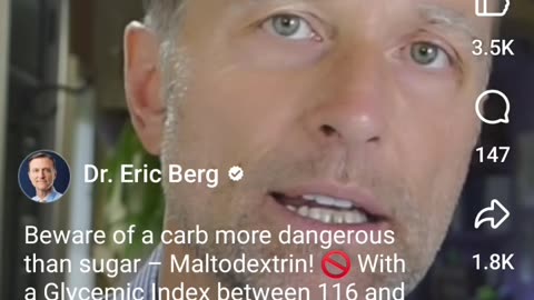Maltodextrin is a Carb more Dangerous than Sugar