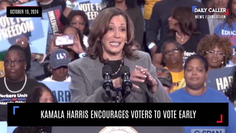 Kamala Harris Encourages Voters To Vote Early