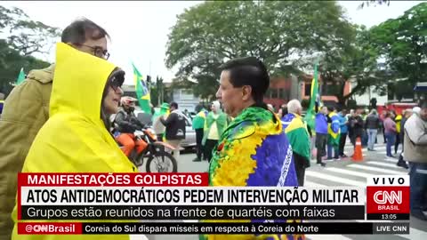 Manifestação golpista: Atos antidemocráticos pedem intervenção militar | LIVE CNN