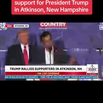 Vivek Ramaswamy reaffirms support for President Trump in Atkinson, New Hampshire