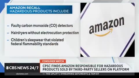 U.S. agency blames Amazon for distributing hazardous products CBS News