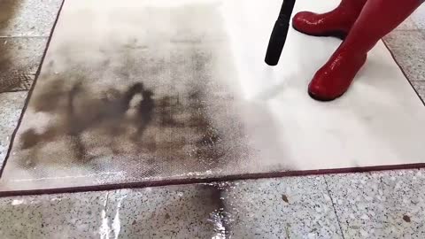 Extremely dirty carpet cleaning satisfying rug cleaning ASMR