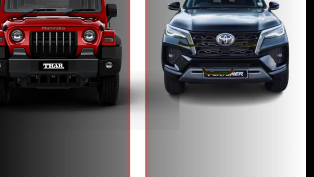 MEHANDRA THAR VS FORTUNER #VIRALSHORTVIDEO #THARLOVER