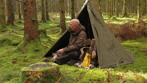 CIMBRER BUSHCRAFT - GREEN FOREST - SELF-CONTROLLED CAMPING IN THE MIDDLE OF THE FOREST