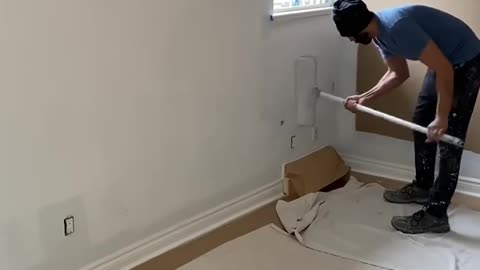How to paint a wall in 30 seconds
