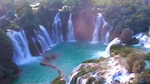 Amazing Ban Gioc Water Falls in Vietnam