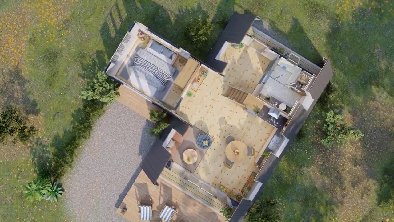 Small House Design Ideas - A Frame House - Minh Tai Design #24
