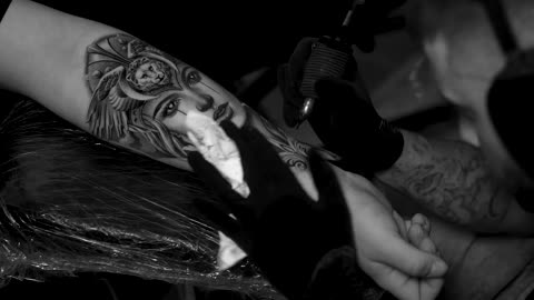 PORTRAIT WINGED HELMET TATTOO - TIMELAPSE - 3RL