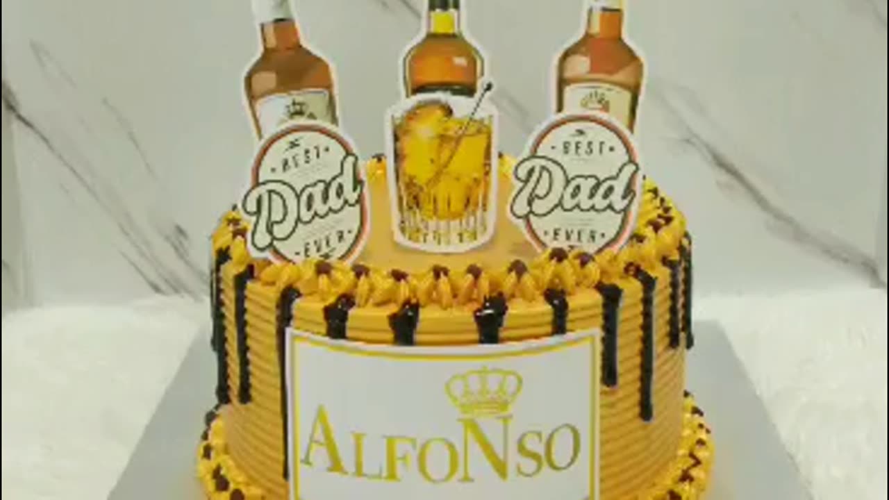 Custom Best Dad Cake Decorated in Under a Minute!!!