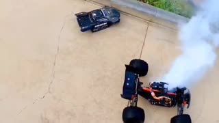 RC Car Pool Flip Gone Bad