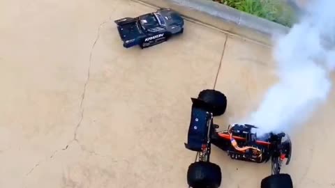 RC Car Pool Flip Gone Bad