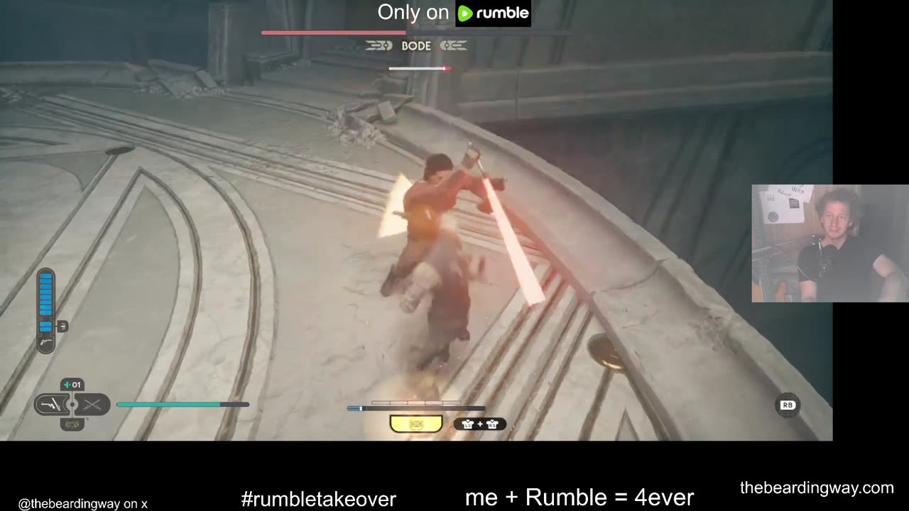 Star Wars Jedi Survivor TBW style. At final boss! parrental advisory because Bode is a dick.