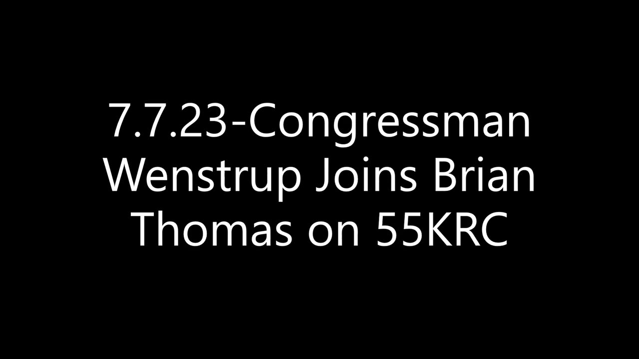Wenstrup Joins Brian Thomas to discuss Our Dependence on Adversaries, China, the Bidens, & More