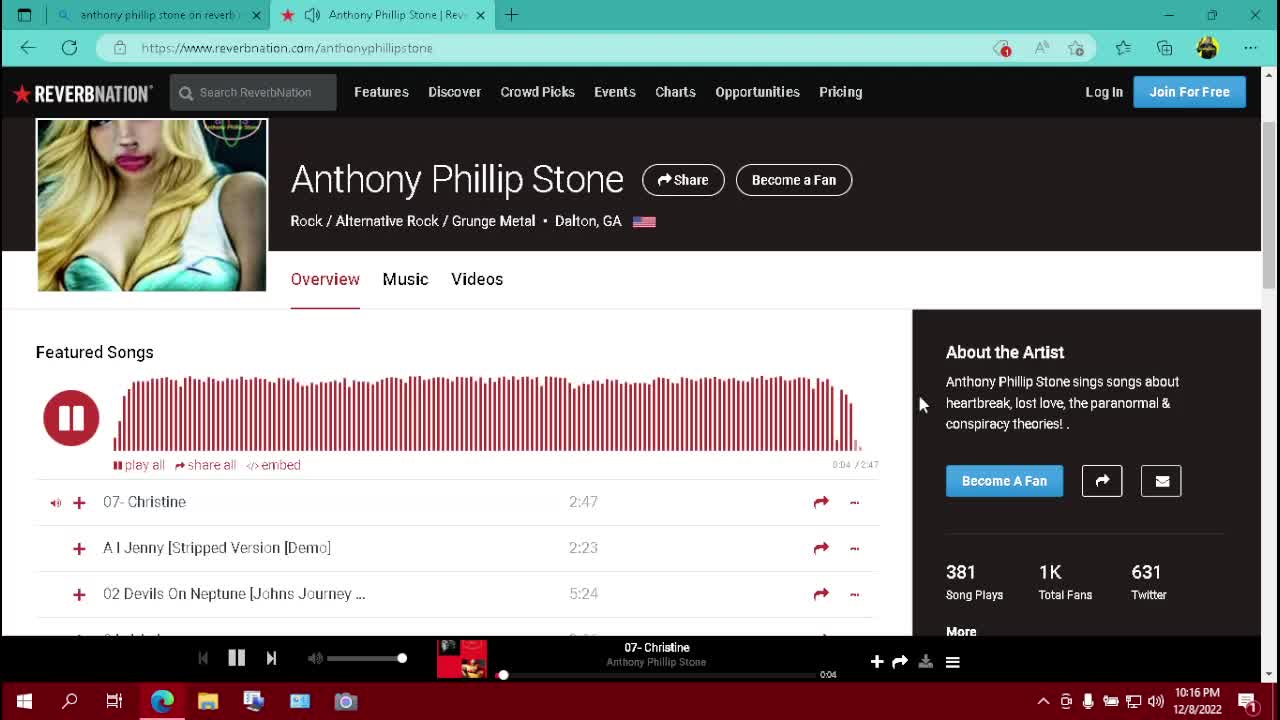 Anthony Phillip Stone Christine [GTA Online Characters] ReverbNation