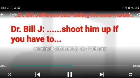DR. WILLIAM JEFFERSON PHD BUTT DIALS MURDER OF OWN SON (DAVID)