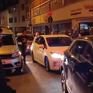 Peaceful machete times outside East London mosque.