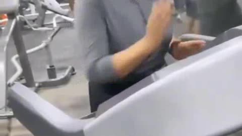 Sexy girl walk in gym