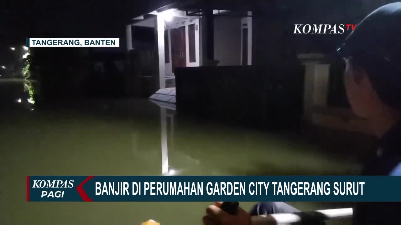Banjir yang Melanda Perumahan Garden City Kota Tangerang Berangsur Surut